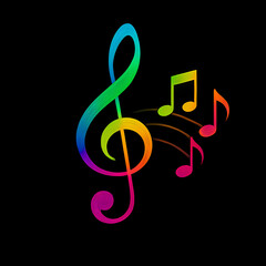 Naklejka premium Rainbow-colored spiral and loop patterns. 