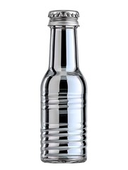 Mirrored glass bottle with a metallic cap, showcasing a sleek, modern design
