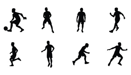 Naklejka premium Silhouette Collection of Men in Motion - Athletic Activity Icons
