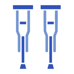 Crutches Support  Icon Element For Design	