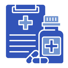 Fototapeta premium Medical Prescription Icon Element For Design 