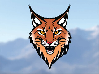 Lynx logo. lynx logo design. Wild lynx. Vector illustration. 