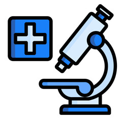 Microscope Research  Icon Element For Design	
