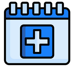 Obraz premium Medical Calendar Icon Element For Design 