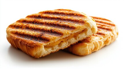 Grilled Cheese Delight: Close-up shot of a golden, appetizing grilled cheese sandwich, showcasing the delicious melted cheese and crispy, toasted bread, a perfect comfort food