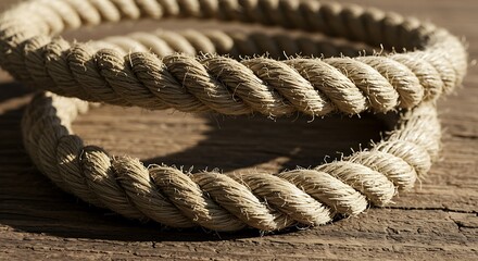 Fototapeta premium Sun-Drenched Hemp Coil AI Generated