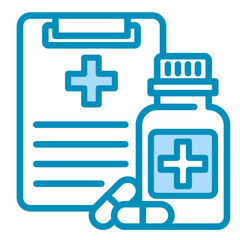 Obraz premium Medical Prescription Icon Element For Design 