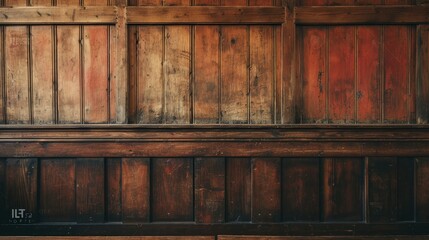 old textured wooden wall with copy space in an old irish or english pub