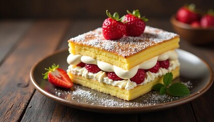 Classic Italian dessert, layers of coffee-soaked ladyfingers and mascarpone cream , yummy, tasty