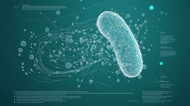 Minimalist infographic of operon regulation prokaryotes on teal