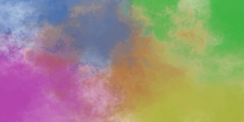 eautiful abstract watercolor background. Beauty sweet pastel yellow and green colorful with fluffy clouds on sky. multi color rainbow image. abstract fantasy growing light. .