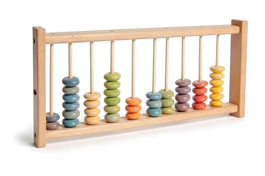 Watercolor Abacus, Classic Counting Tool