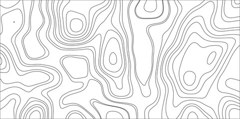 Topographic map patterns White wave paper curved reliefs. Topography map art curve drawing. vector illustration. Ocean topographic line map with curvy wave isolines vector illustration.