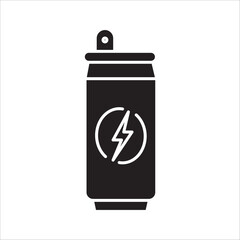 energy drink can icon. aluminum soda can line art vector icon on white background