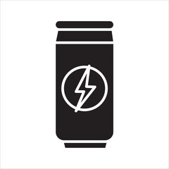 energy drink can icon. aluminum soda can line art vector icon on white background