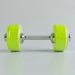 Obraz premium Bright Lime Green Dumbbell