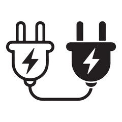 Plug icon duo outline and solid styles