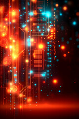 Obraz premium Abstract glowing circuit board