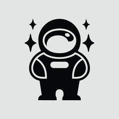 Cute Astronaut Icon Spaceman Character Design