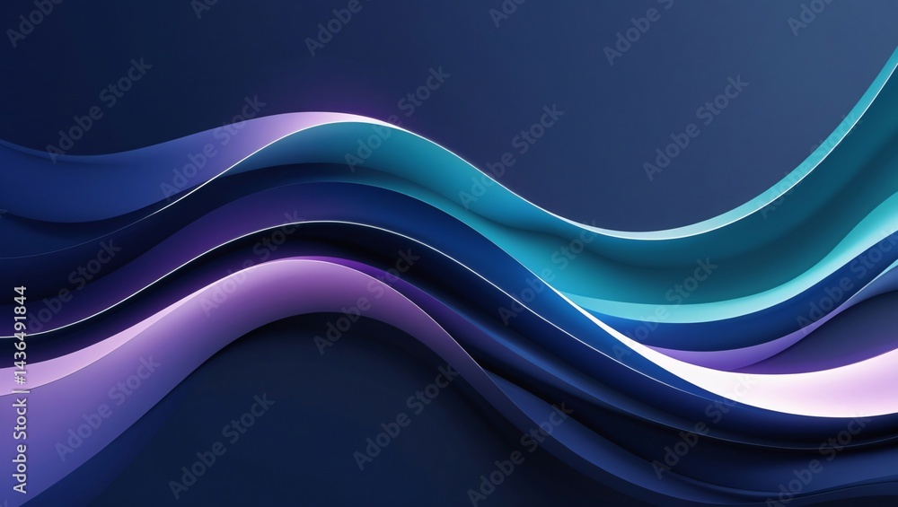 Poster abstract gradient background with delicate waves