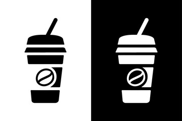 Coffee Cup Vector Icon Clean White Background.