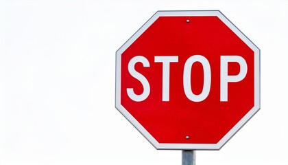 stop sign isolated on white