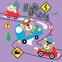 Lively animal doing whimsical things to entertain children