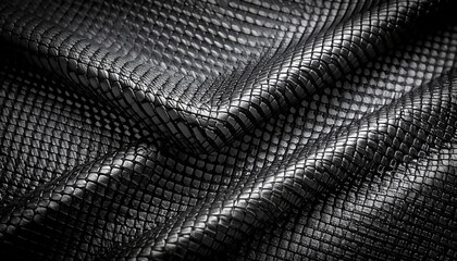 Nylon ripstop fabric, black color, square reinforcement pattern, reflective water-resistant
