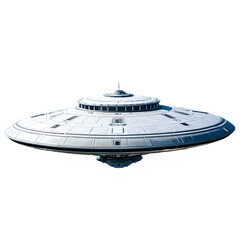 Obraz premium ufo alien ship isolated on transparent background