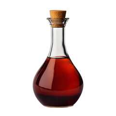 Elegant Dark Red Liquid in a Glass Bottle with Cork