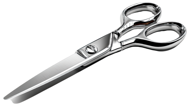 Sharp Scissors: Professional hair cutting shears with sharp blades and sleek design, perfect for salon use or precision cutting.