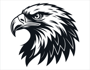 Obraz premium Sharp Beak Eagle Head Silhouettes