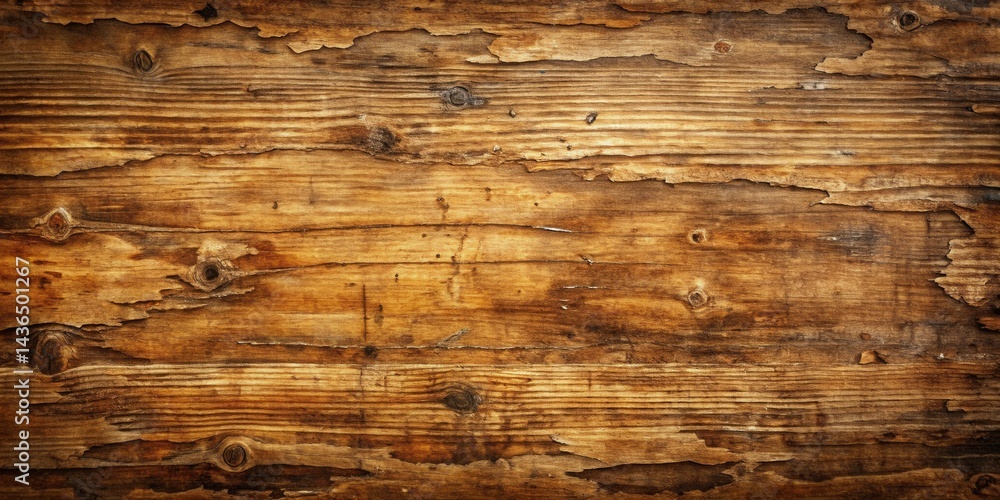 Poster aged wooden plank surface texture rustic, weathered brown timber background ideal for design project