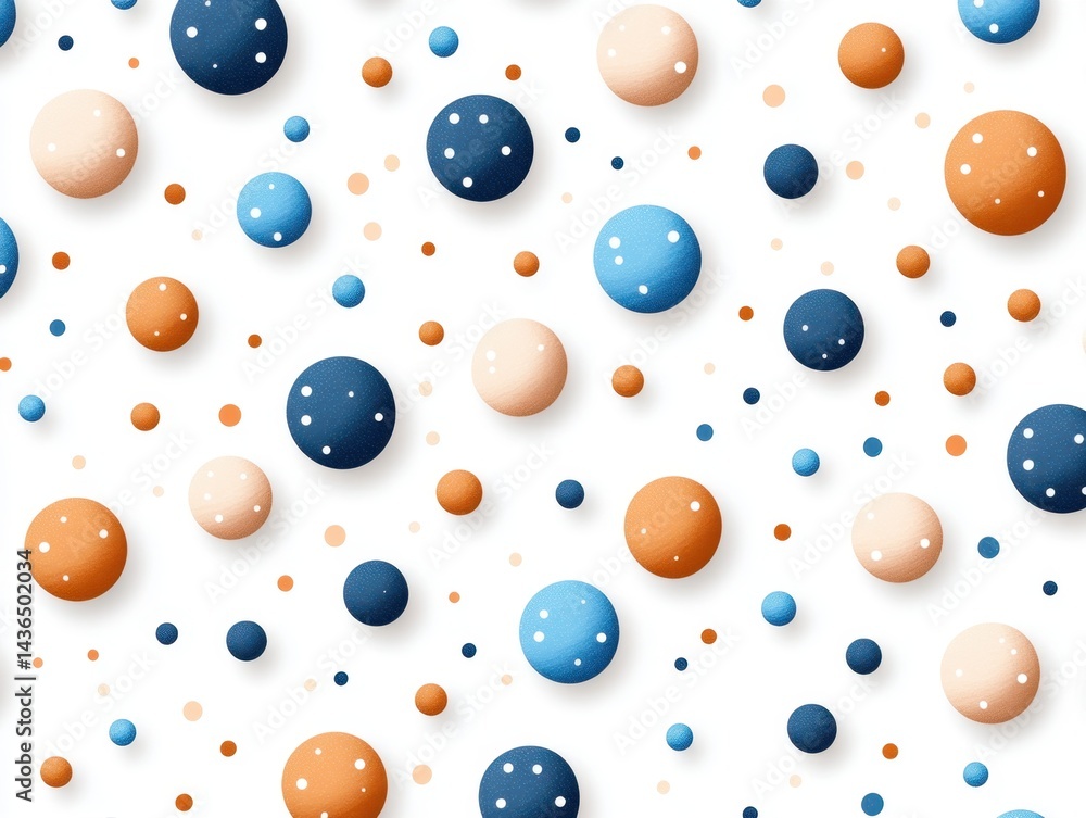 Poster abstract pattern of colorful, round shapes