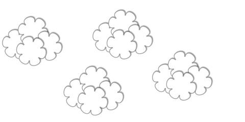 digital flyer concept snowflake cloud speech shape design pattern star white background.	
