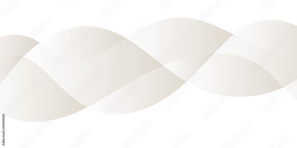 Aufkleber abstract modern shape gradient white and grey digital wavey curve line and shadow texture background