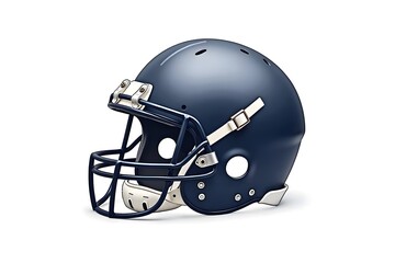 Fototapeta premium Watercolor Football Helmet Protective Sports Headgear Isolated on White Background