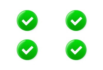 Approve icon green check mark button