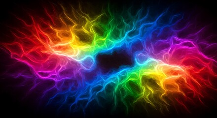 Fototapeta premium Chromatic Inferno AI Generated