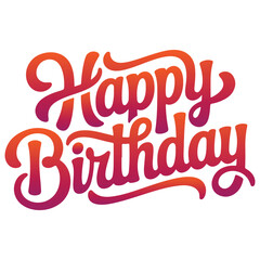 Colorful Happy Birthday Greeting Card Vector | Hand Lettered Typography with Confetti and Decorative Elements