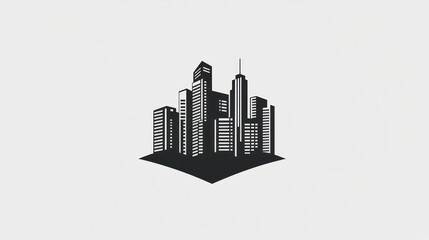 Fototapeta premium Cityscape skyline illustration, urban background, graphic design element