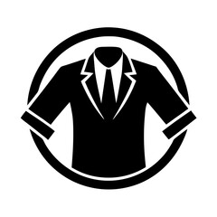 uniform business icon silhouette vector illustration