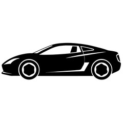 black sports car silhouette