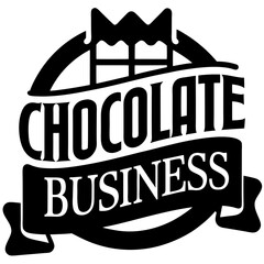 a chocolate business icon silhouette vector
