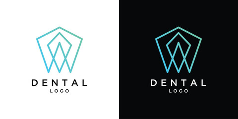 Dental dentist inspiration vector logo design minimalist