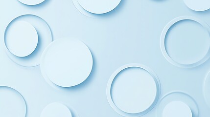 Abstract light blue circles layered design