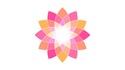 Colorful Cycloidal Rose Curve Vector for Logo Design