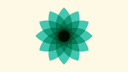 Colorful Cycloidal Rose Curve Vector for Logo Design