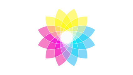 Colorful Cycloidal Rose Curve Vector for Logo Design