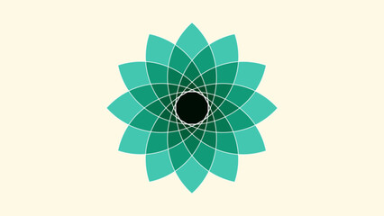 Colorful Cycloidal Rose Curve Vector for Logo Design